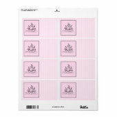 Étiquette Navire pirate. Noir et rose. (Feuille entière)