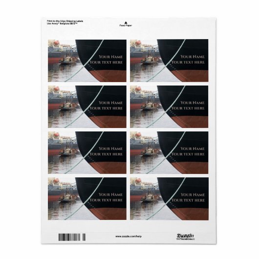 Étiquette Navires (Feuille entière)