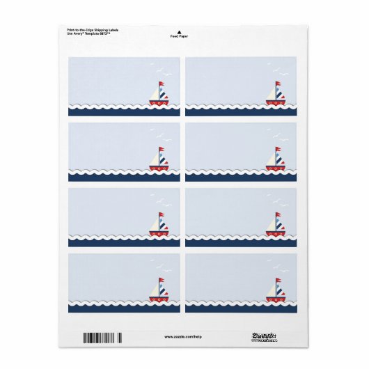 Étiquette Navires Ahoy ! Badge d'identification (Feuille entière)