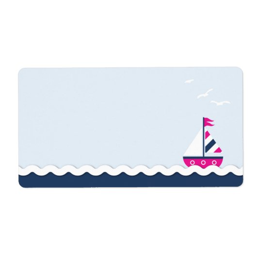 Étiquette Navires Ahoy ! Balise de nom de fille (Devant)