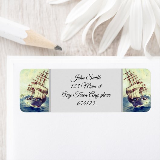 Étiquette Navires vintages (En situation)