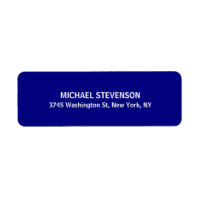 Navy Blue Old Fashion Classic Adresse de retour La