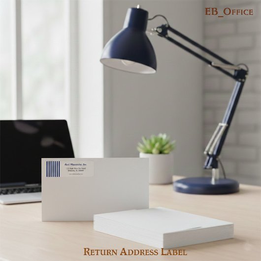 Étiquette Navy Blue & White Stripes Professional Boutique