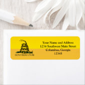 Étiquette Ne me touchez pas, Drapeau Jaune Gadsden Ensign (En situation)