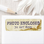 Étiquette Ne pas plier Avertissement Retenue Artwork Photo (En situation)