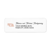 Étiquette NEBRASKA State Map with Heart - N'IMPORTE QUELLE C (Devant)