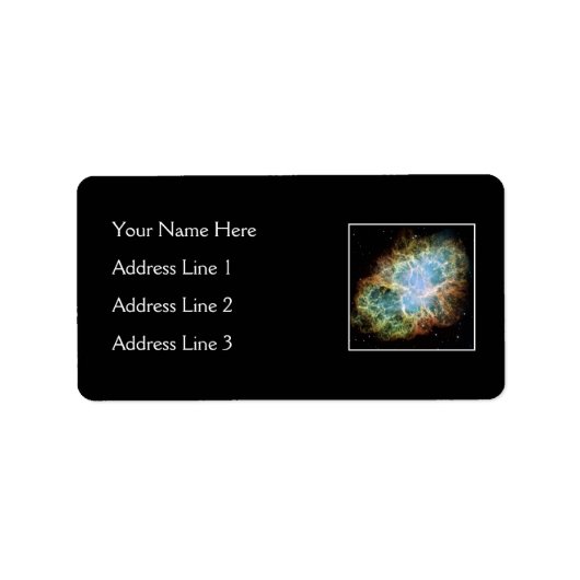 Étiquette Nebula de crabe - Télescope Hubble (Devant)