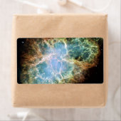 Étiquette Nebula de crabe turquoise (En situation)