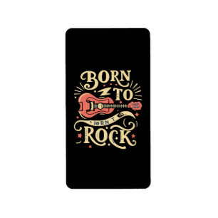 Étiquette Née pour jouer de la guitare électrique Rock