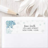 ÉTIQUETTE NEIGE BLEUE À LA FÊTE DE MARIÉE D'AMOUR (En situation)