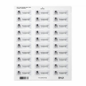 Étiquette Neige d'hiver mignonne petit pingouin (Feuille entière)