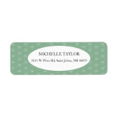 Étiquette Neige rustique Sur Vert (Devant)