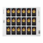 Étiquette Neon Black Nightlife Événements Business Branding (Feuille entière)