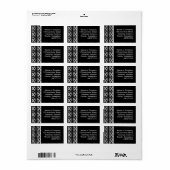 Étiquette Néon blanc (Feuille entière)