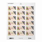 Étiquette Neon Cactus Return Address Label (Feuille entière)