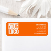 Étiquette Neon orange - ajoutez votre logo (En situation)