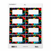 Étiquette Néon, Peinture, Personnalisé (Feuille entière)