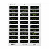 Étiquette Neon Sweet 16 Anniversaire Glow Party Adresse (Feuille entière)