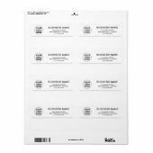 Étiquette Nettoyer l'expédition simple du logo de l'entrepri (Feuille entière)