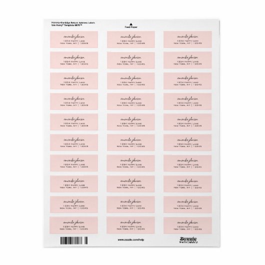 Étiquette Nettoyer Simple Minimal Clair Décontracté Clair Ro (Feuille entière)