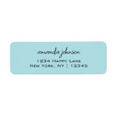 Étiquette Nettoyer Simple Minimal Informel Décontracté Bleu (Devant)