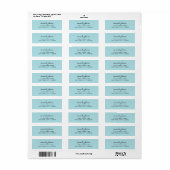 Étiquette Nettoyer Simple Minimal Informel Décontracté Bleu (Feuille entière)