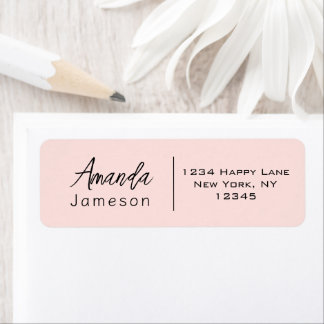 Étiquette Nettoyer Simple Minimal Informel Décontracté Rose