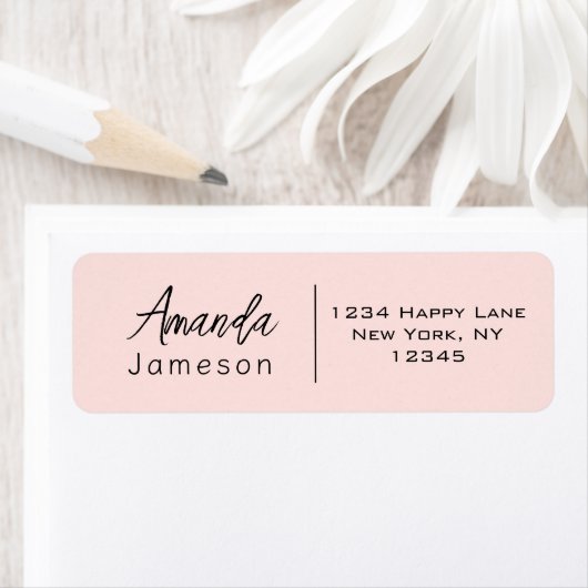 Étiquette Nettoyer Simple Minimal Informel Décontracté Rose (En situation)