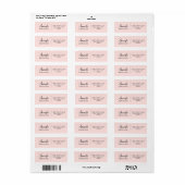 Étiquette Nettoyer Simple Minimal Informel Décontracté Rose (Feuille entière)