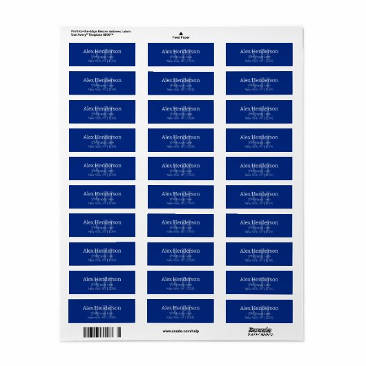 Étiquette Nettoyer un bleu Décontracté informel simple minim (Feuille entière)
