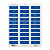 Étiquette Nettoyer un bleu Décontracté informel simple minim (Feuille entière)
