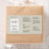 Étiquette Neutral Beige Boho Pattern Logo 2OZ Dropper Bottle (En situation)