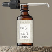 Étiquette Neutral Beige Boho Pattern Logo 2OZ Dropper Bottle