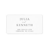 Étiquette Neutral Minimal Calligraphic Wedding (Devant)