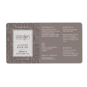 Étiquette Neutral Tan Bohemian Logo 2OZ Dropper Bottle (Devant)