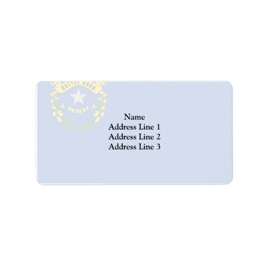 Étiquette Nevada, États-Unis (Devant)