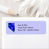 Étiquette Nevada State Map Shape NV Return Adresse Label (En situation)