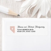 Étiquette NEVADA State Map with Heart - N'IMPORTE QUELLE COU (En situation)