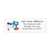 Étiquette New Address Cool Golf Ball Wearing Sunglass (Devant)