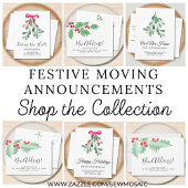 Étiquette New Address Festive Holly Return Address