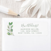 Étiquette New Address Greenery Return Address (En situation)