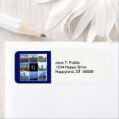 Étiquette New York City Skyline 8 Photo Collage (En situation)