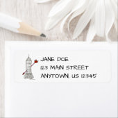 Étiquette New York City Valentine's Day NYC Skyscraper (En situation)