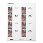 Étiquette New York NY - Cluster of Skyscrapers c1900 (Feuille entière)