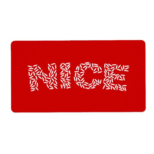 Étiquette Nice Riz (Devant)