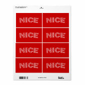 Étiquette Nice Riz (Feuille entière)