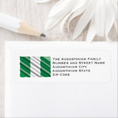 Étiquette NIGERIA FLAG Customisé Adresse de retour (En situation)