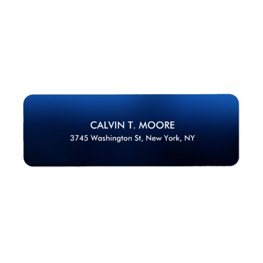 Étiquette Night Blue Unique Professionnel Spécial (Devant)
