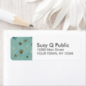 Étiquette N'importe quel Empreinte de patte de couleur Étiqu (En situation)