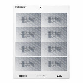 Étiquette N'importe quel logo en mosaïque | Gradient gris Ad (Feuille entière)